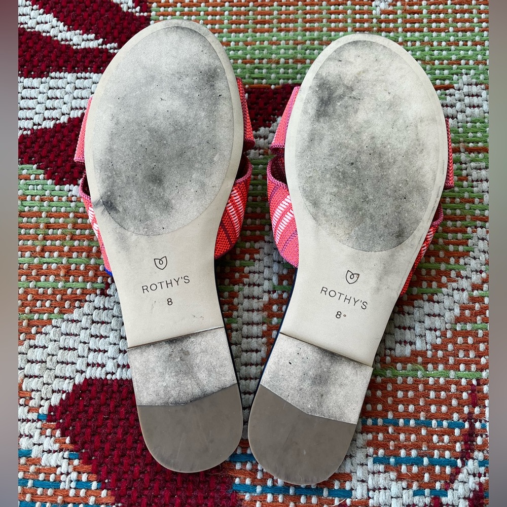 โ SOLD โ Rothy's Hibiscus Knot Sandal In-Store Exclusive Retired Unicorn size 8 - Picture 4 of 4